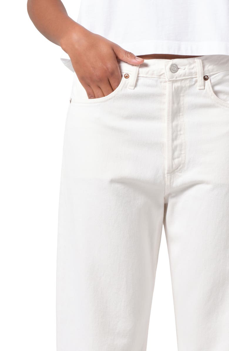 AGOLDE '90s Mid Rise Relaxed Straight Leg Organic Cotton Jeans, Alternate, color, Fortune Cookie (Natural)