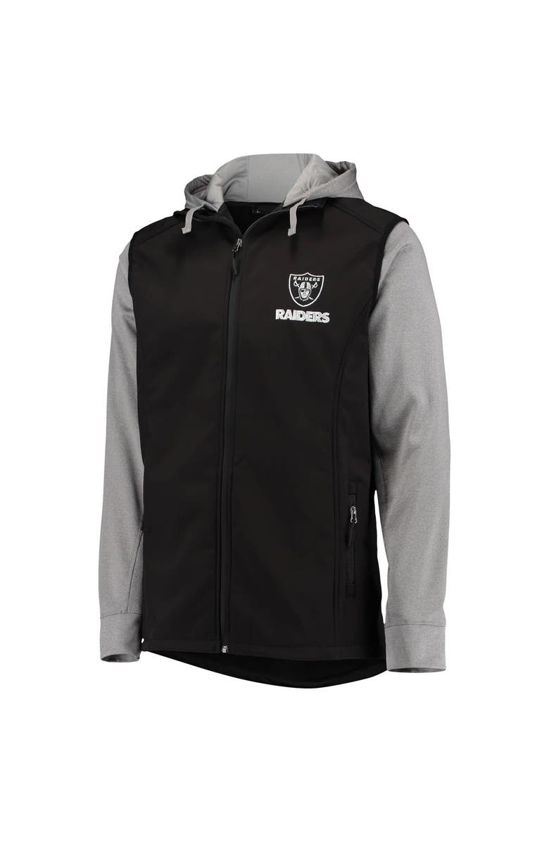 DUNBROOKE Men's Dunbrooke Black/Gray Las Vegas Raiders Big & Tall Alpha Full-Zip Hoodie Jacket, Alternate, color, 