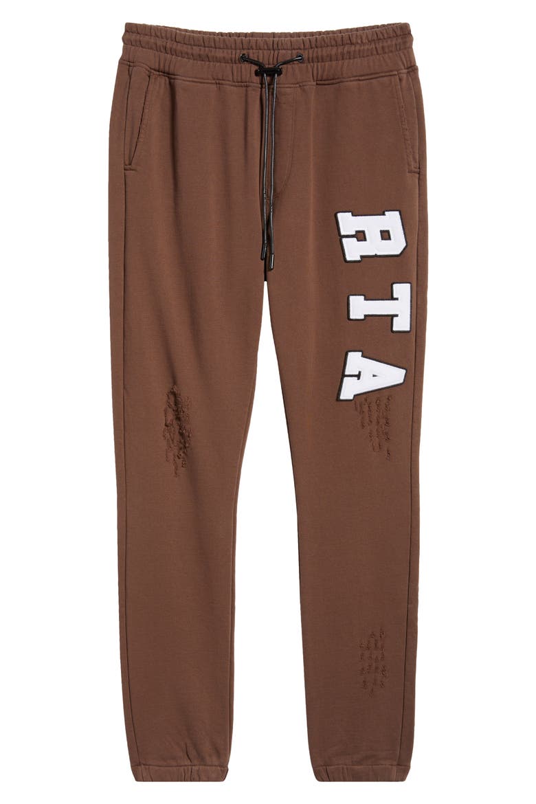 Owen Collegiate Distressed Joggers, Alternate, color, BROWN COLLEGIATE