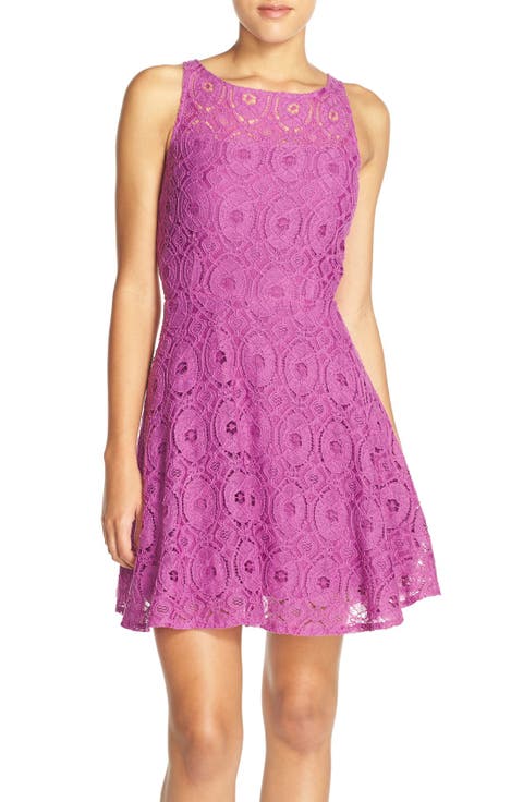 BB Dakota Renley Lace Fit & Flare Minidress (Nordstrom Exclusive)