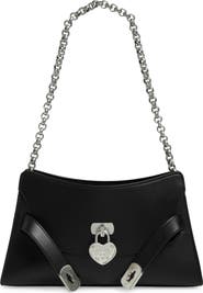 McQueen Mini Locke Leather Shoulder Bag