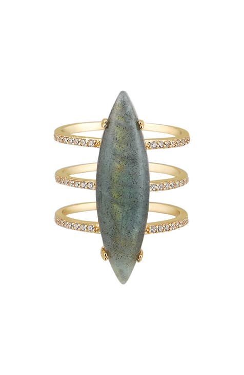 Marquis Labradorite Ring