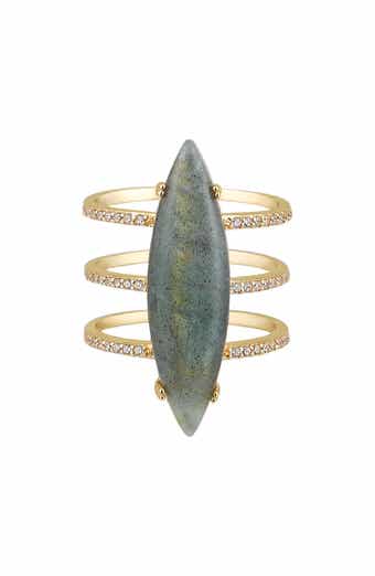 ADORNIA FINE Marquis Labradorite Ring