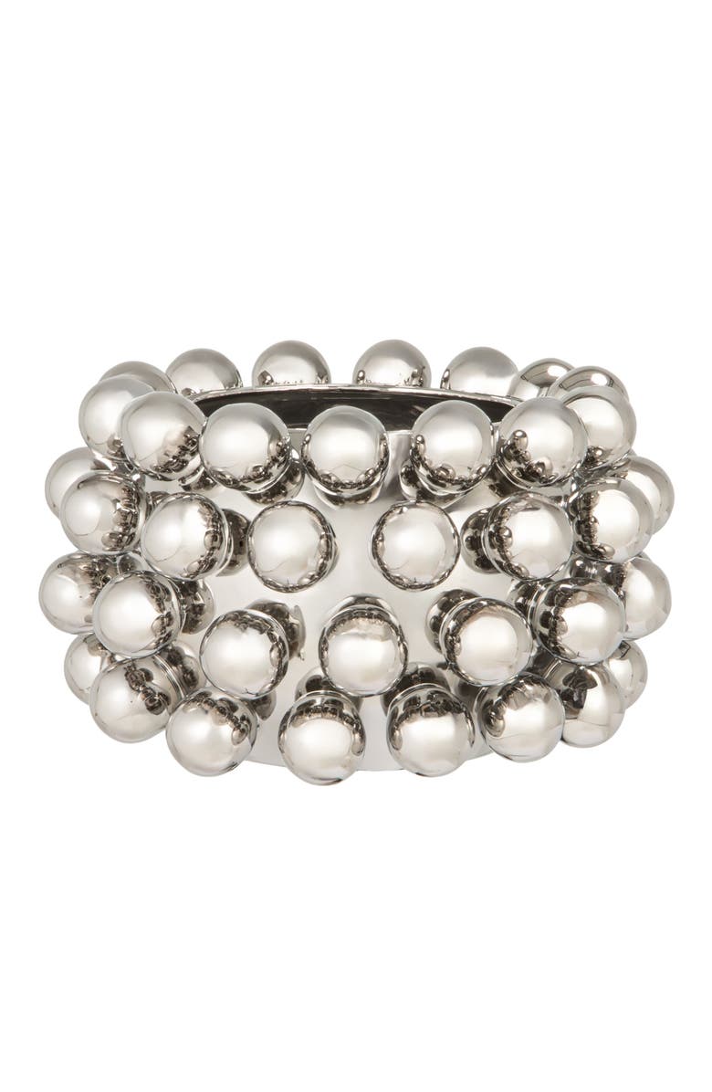 Storied Home Planter with Balls, Main, color, Silver