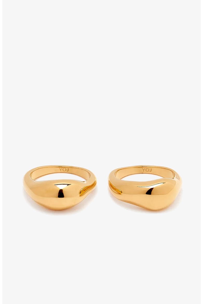 Ine Ring Set in Gold, Main, color, Gold