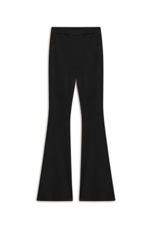 Nocturne Ribbed Flared Pants In Black