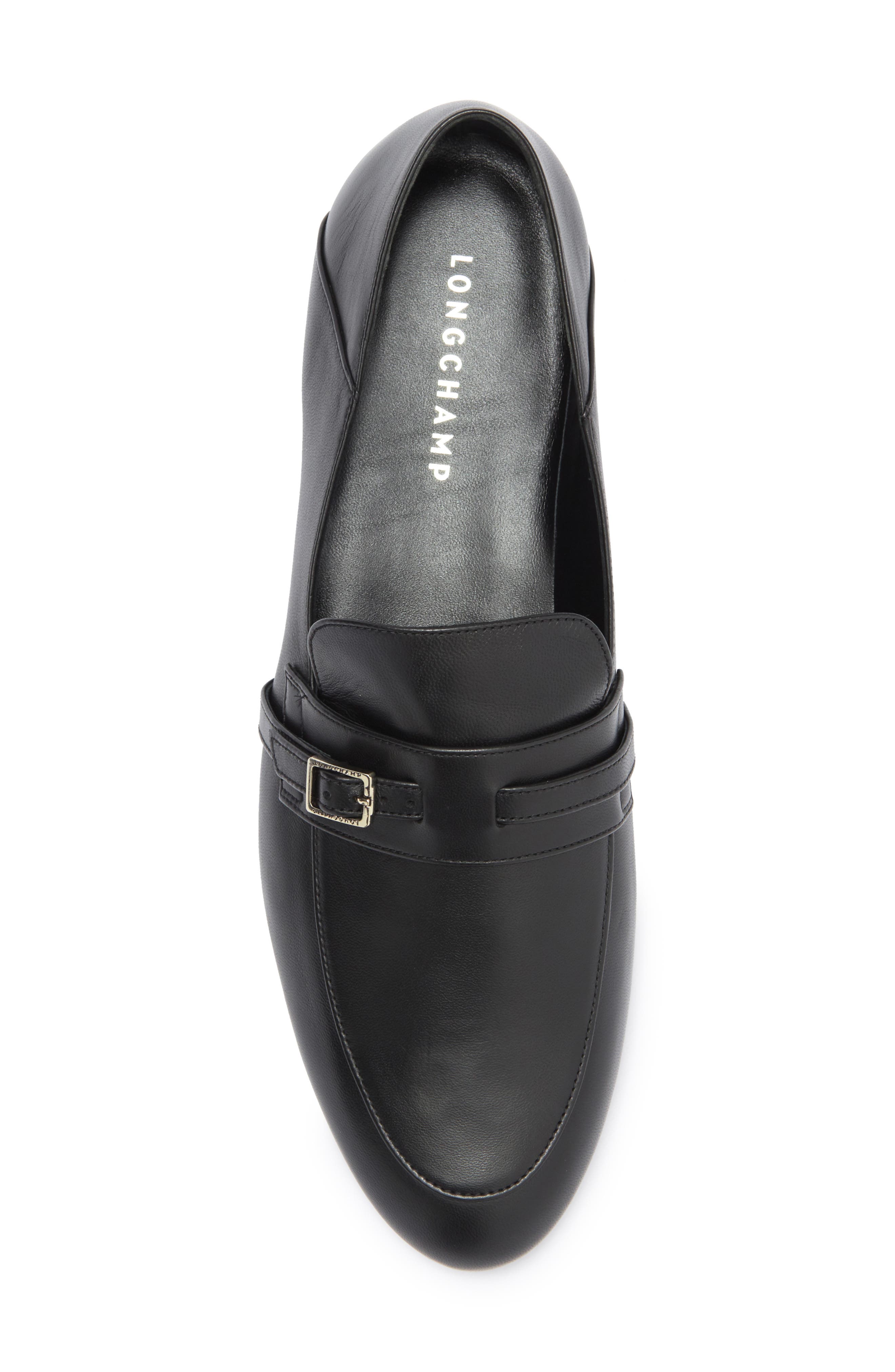 Longchamp Buckle Strap Loafer, Alternate, color, 