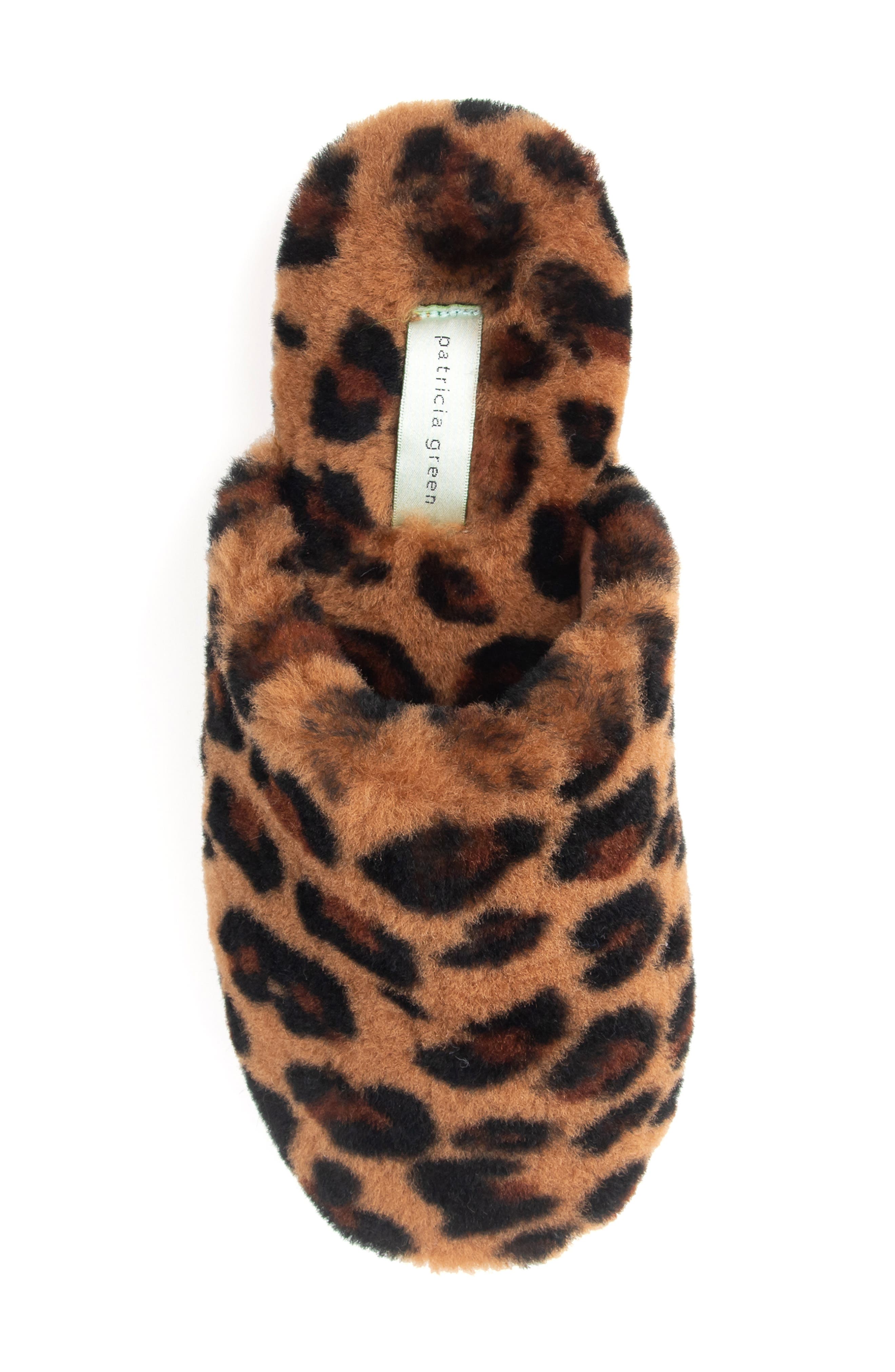 Montana Genuine Shearling Slipper, Alternate, color, LEOPARD