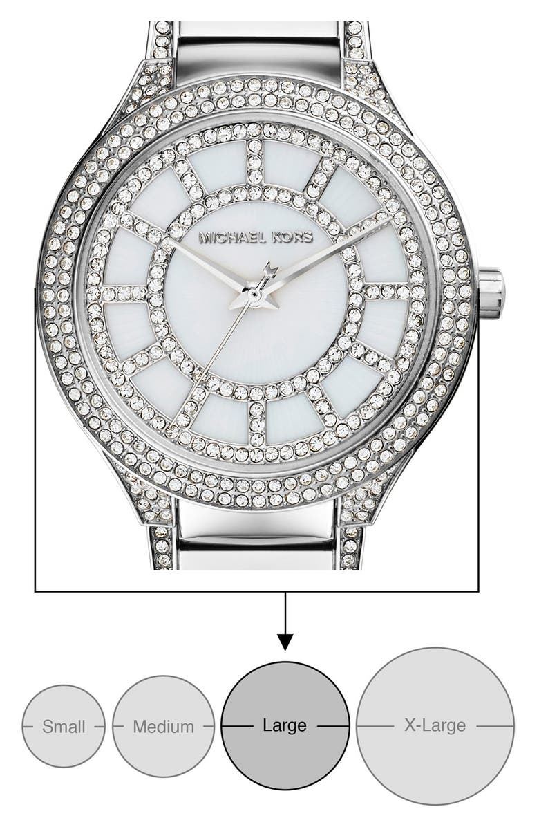 MICHAEL Michael Kors Michael Kors 'Kerry' Crystal Accent Bracelet Watch, 38mm, Alternate, color, 
