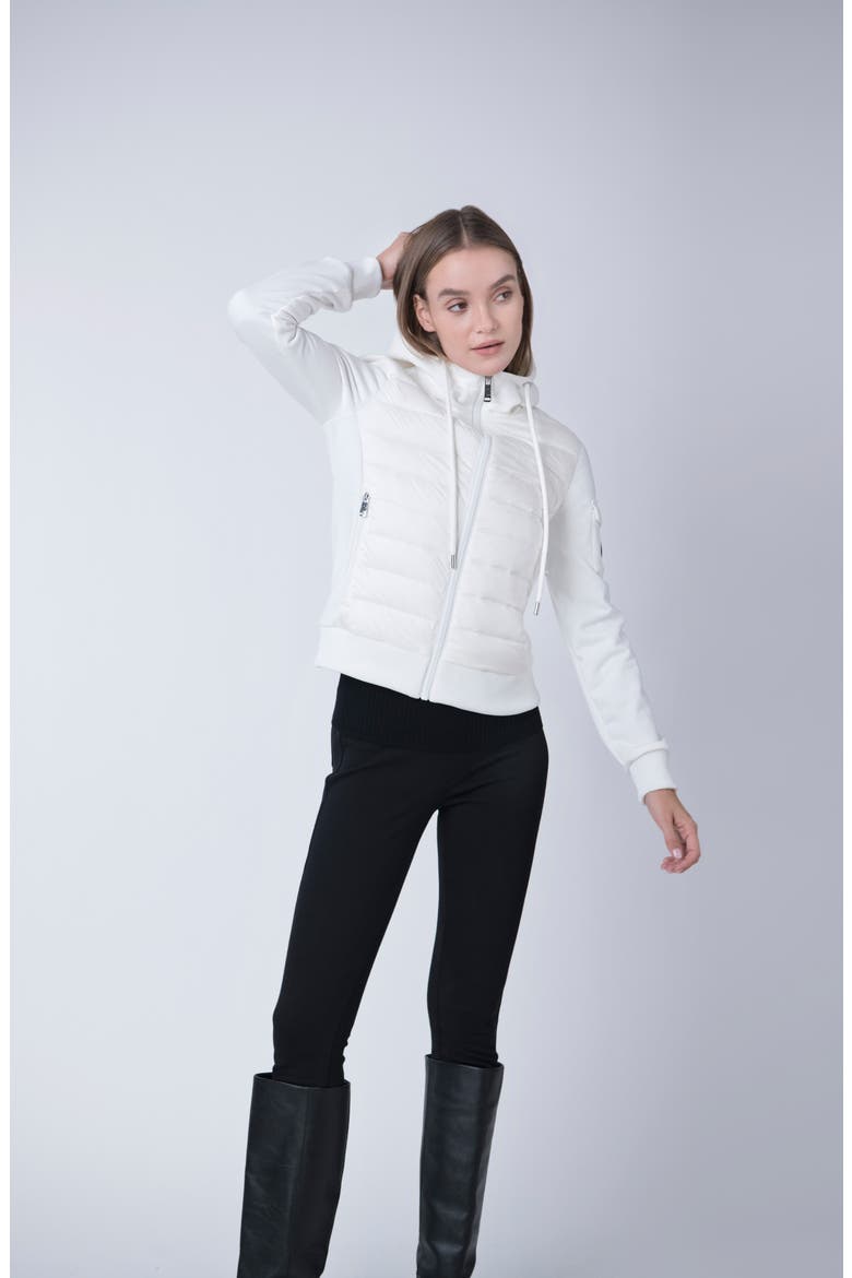 Luna Recycled Nylon Down Puffer Jacket, Alternate, color, WHITE