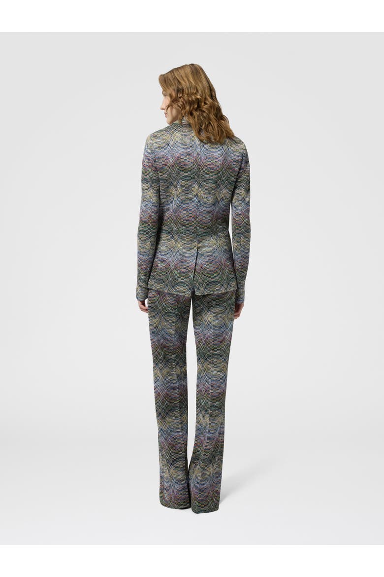 Tailored Space-dye Viscose Lamé Trousers, Alternate, color, Multicoloured
