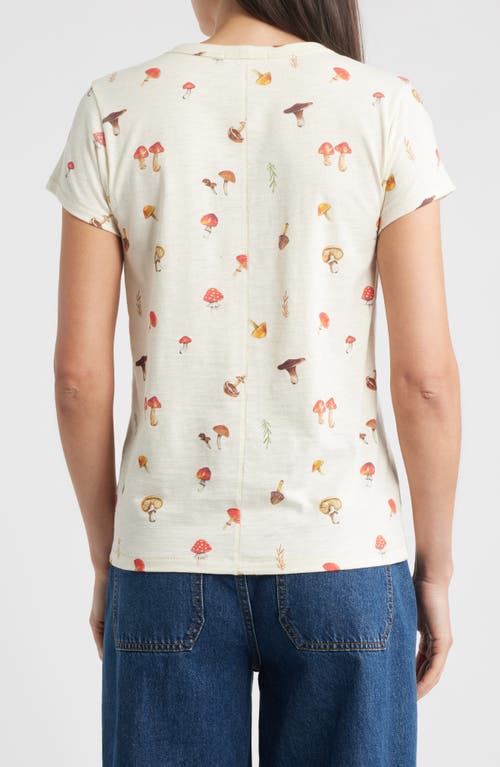 Rag & Bone Allover Mushroom Cotton Graphic T-shirt In Neutral