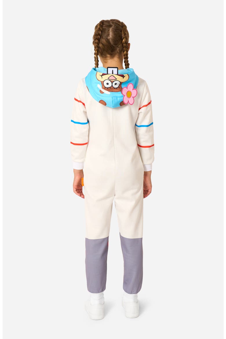 Kids' SpongeBob® Sandy One-Piece Hooded Jumpsuit, Alternate, color, WHITE