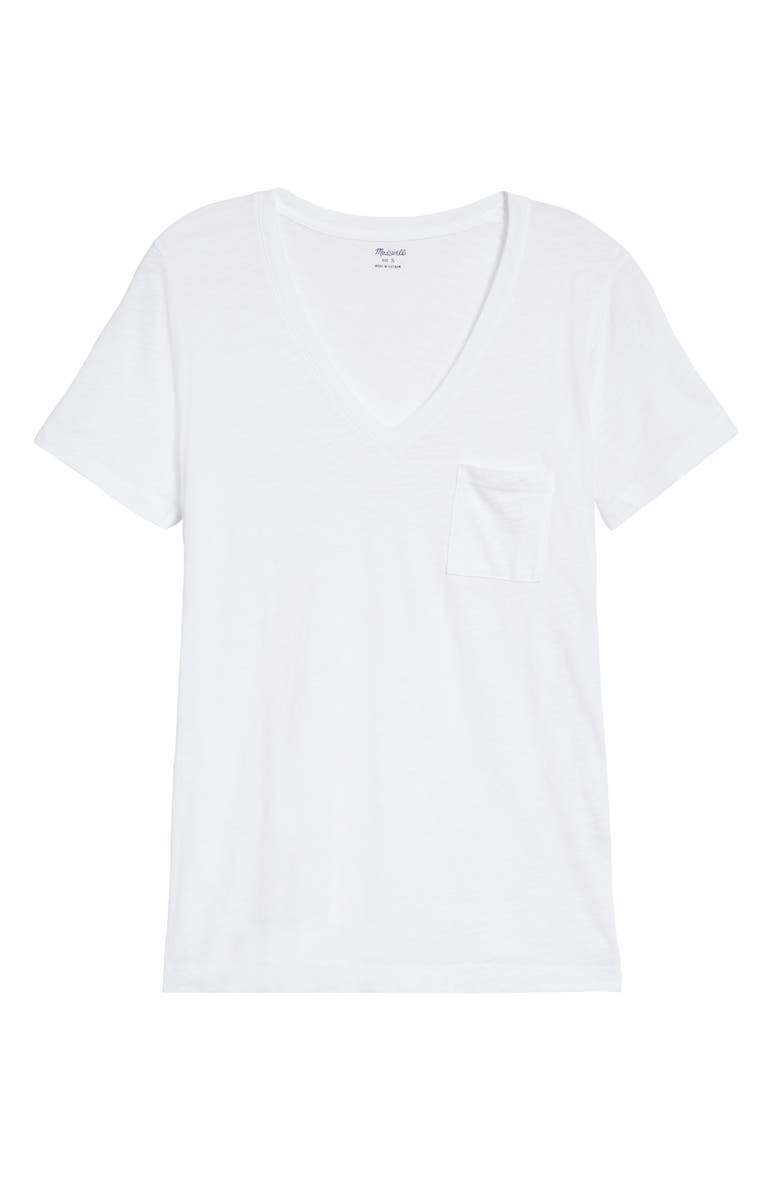 Madewell Whisper Cotton V-Neck Pocket Tee, Main, color,
