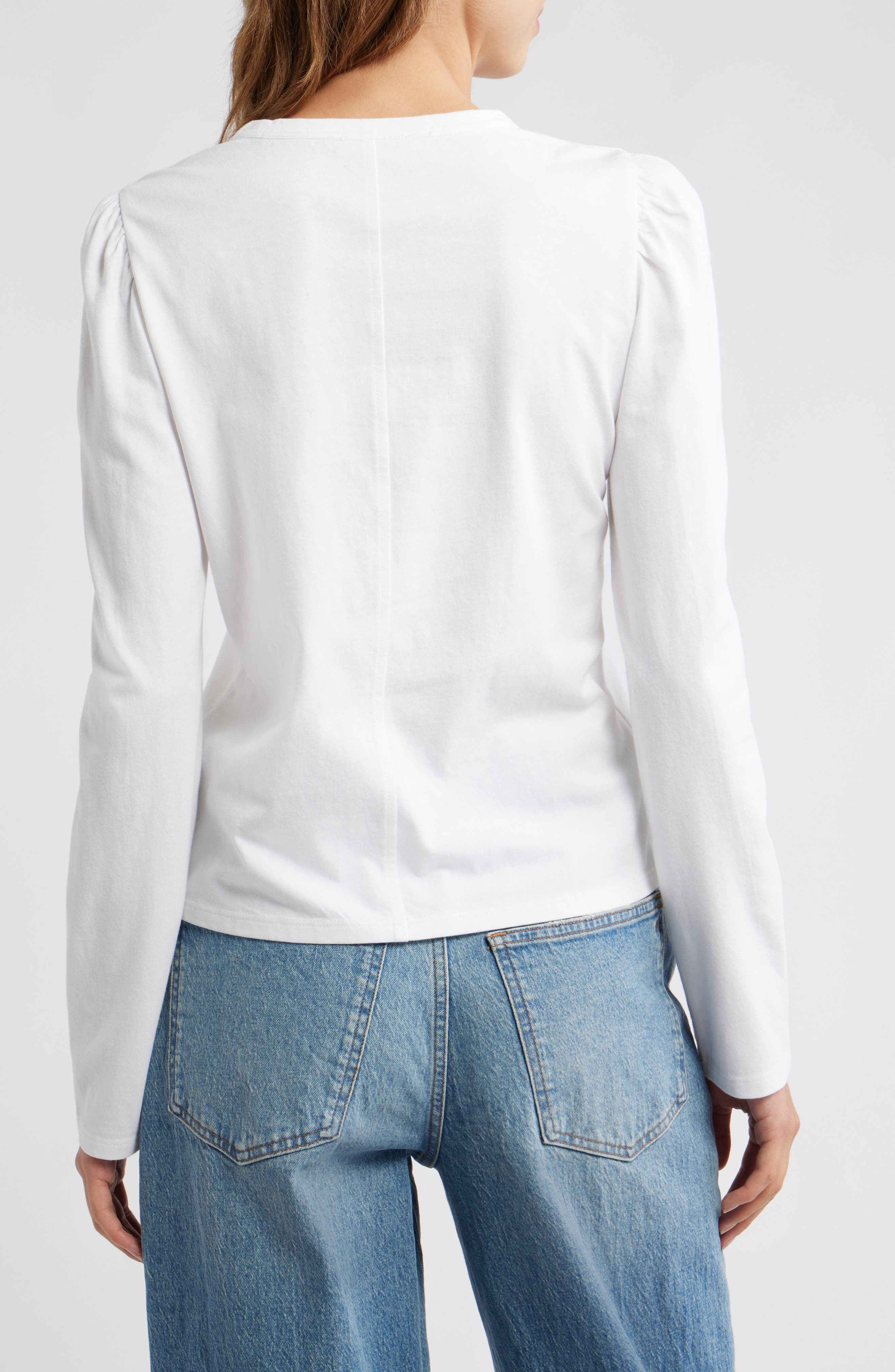 Easy Puff Sleeve Cotton Top - image 2