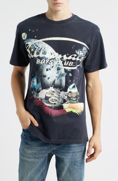 Asteroids Cotton Graphic T-Shirt