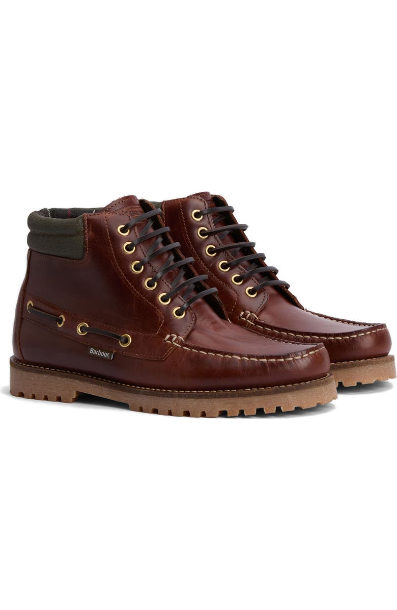 Barbour Tiller Moc Toe Boot, Main, color, Mahogany