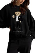 Polo Ralph Lauren Martini Polo Bear Patch Fleece Crewneck Sweatshirt