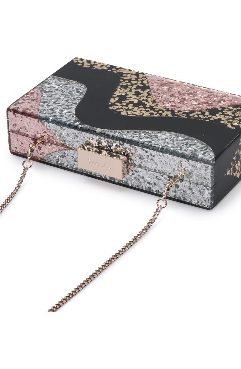 Olga Berg Paris Wavy Acrylic Frame Clutch, Alternate, color,