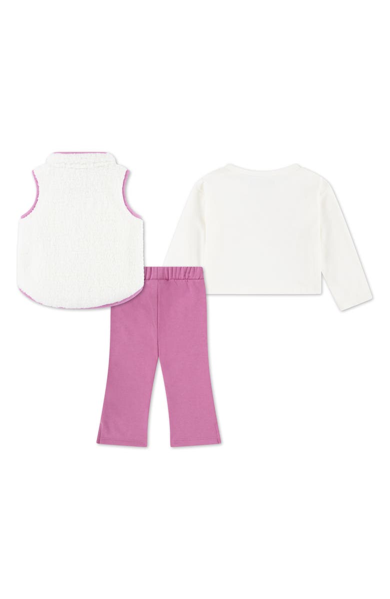 Nike Swoosh Spirit Fleece Vest, Long Sleeve Top & Sweatpants Set, Alternate, color, Magic Flamingo