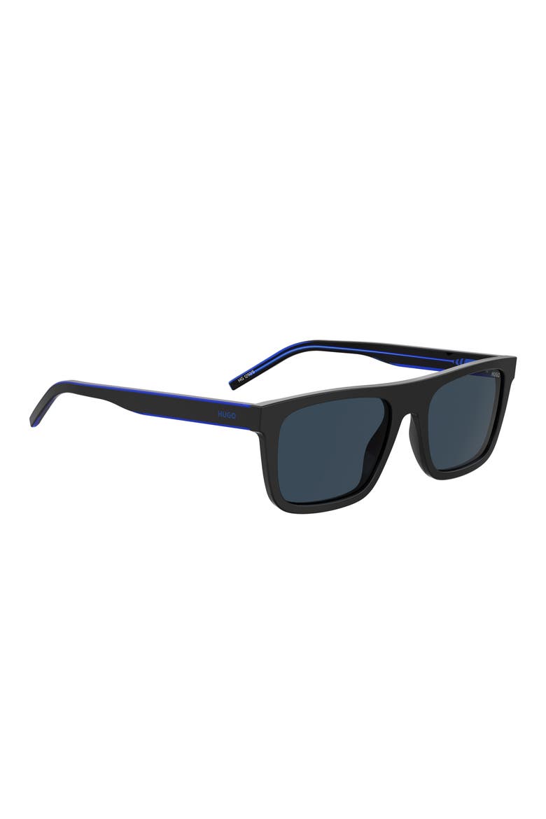 Gender Inclusive HG 1297/S 54mm Square Sunglasses, Alternate, color, BLACK