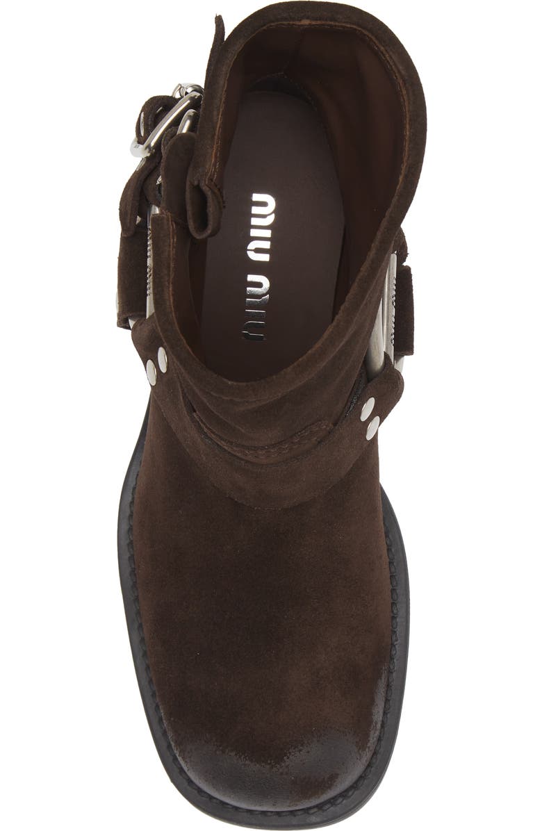 Miu Miu Harness Biker Ankle Boot, Alternate, color,