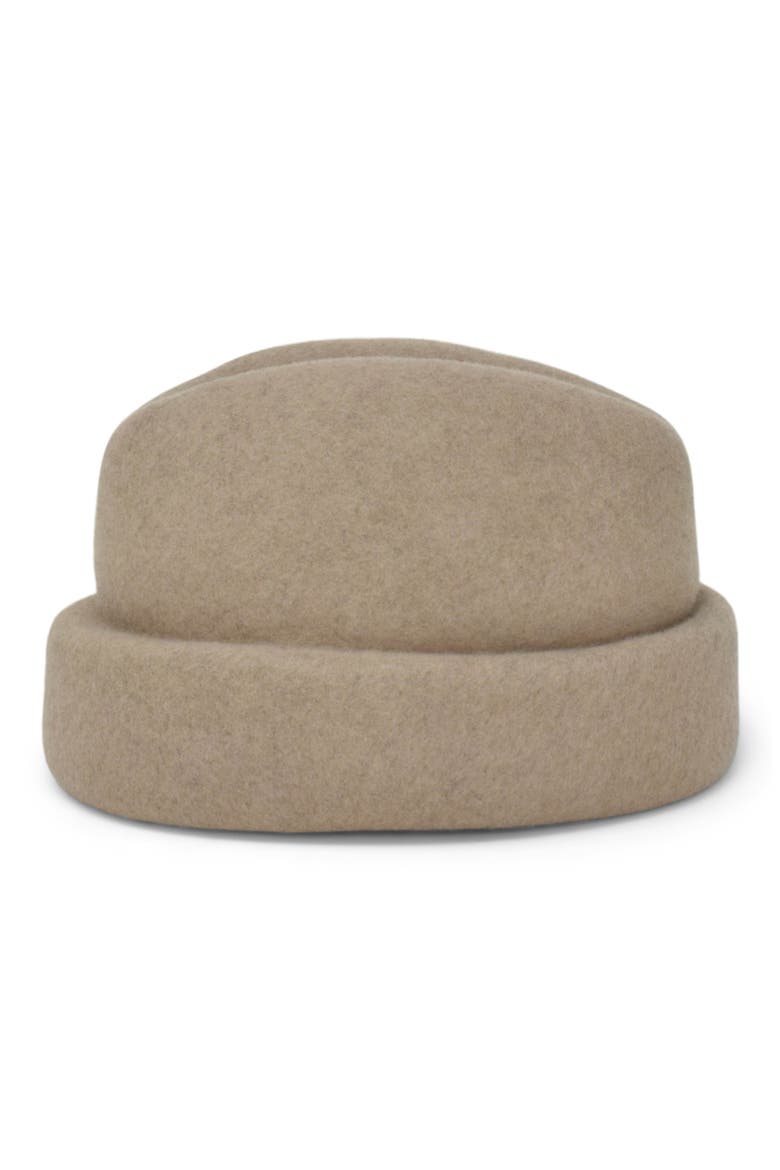 Sharina Wool Felt Hat, Alternate, color, CREME MELANGE