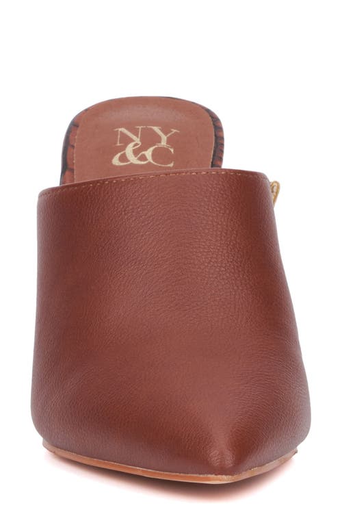 NEW YORK AND COMPANY NEW YORK AND COMPANY CARLETTE SNAKE EMBOSSED HEELED MULE 