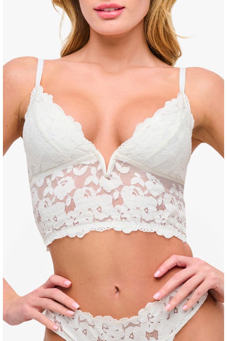 Romanza Longline Bralette, Main, color, Moon Ivory