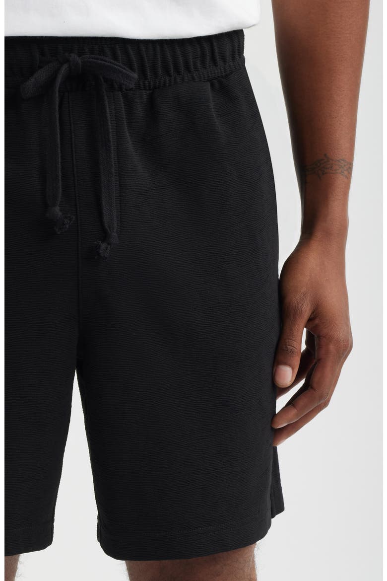 Knit Drawstring Shorts, Alternate, color, BLACK