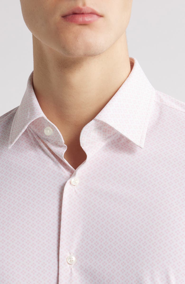 BOSS Hank Kent Slim Fit Performance Stretch Dress Shirt, Alternate, color, Light Pink
