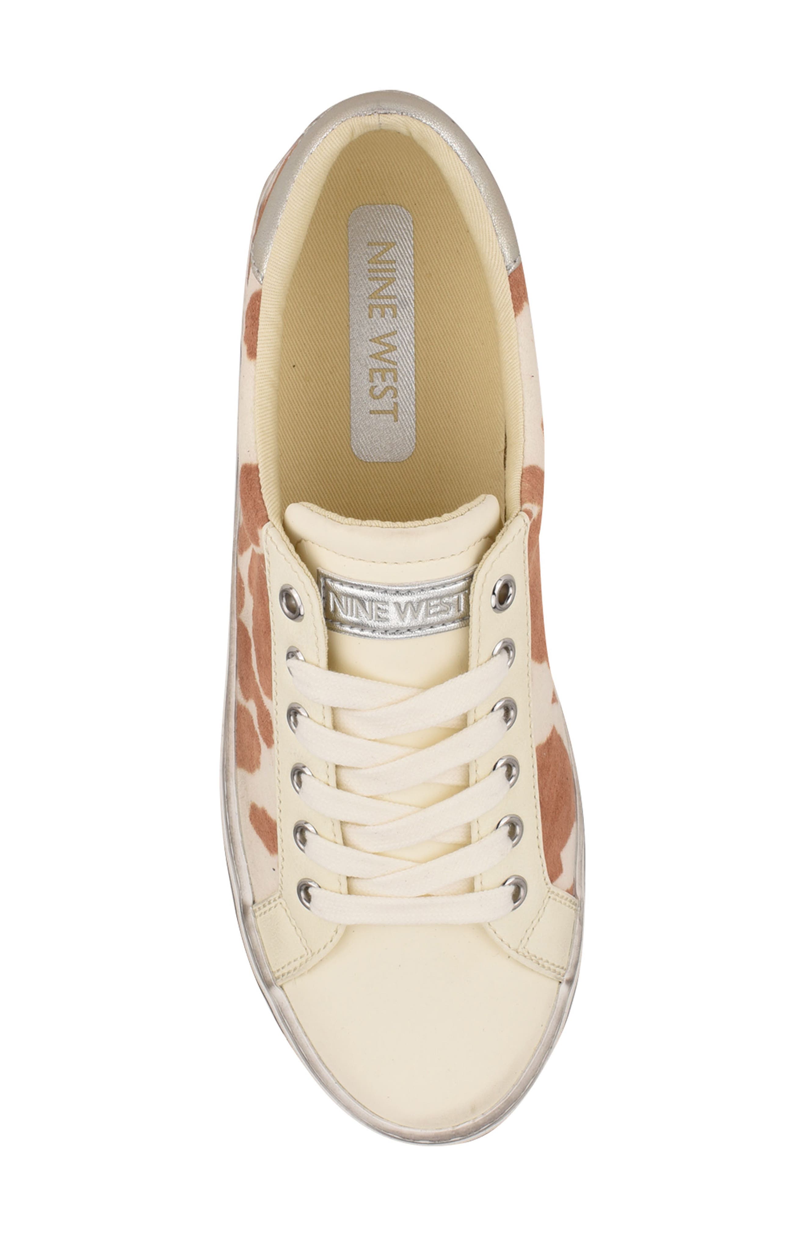 Best3 Glitter Sneaker, Alternate, color, CREAM/ COW PRINT MULTI