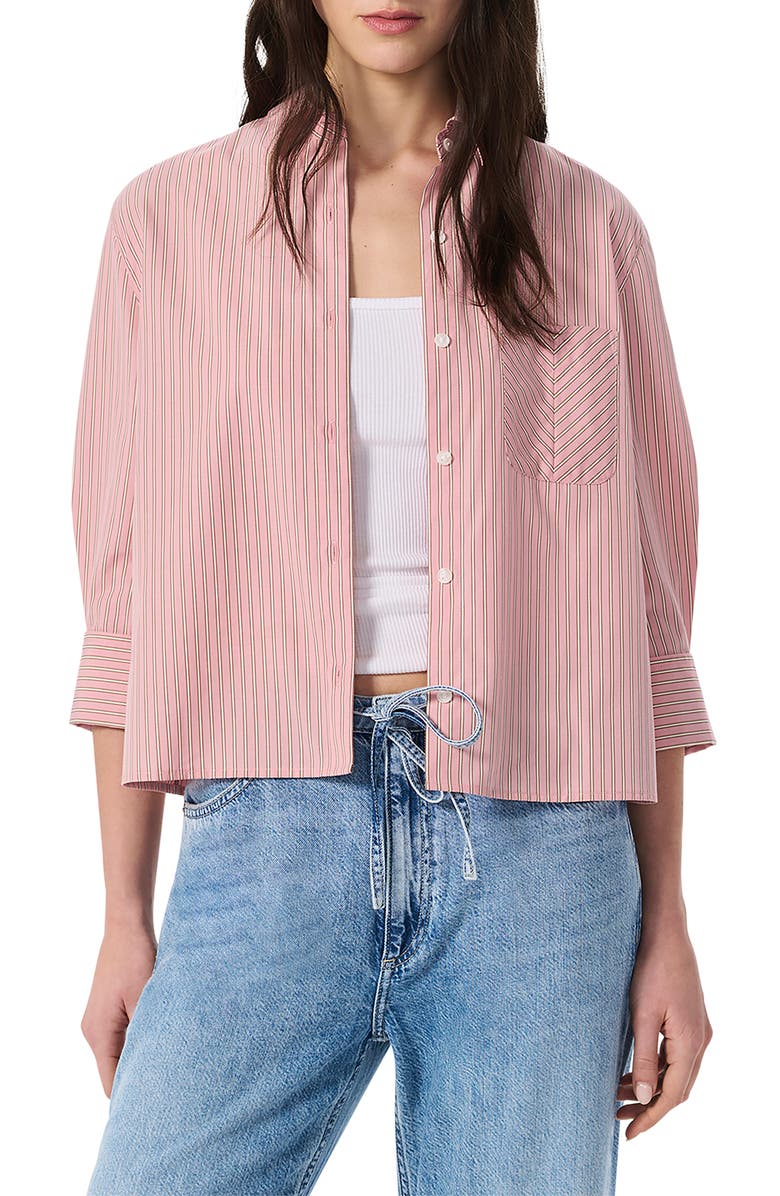 Lucia Stripe Poplin Button-Up Shirt