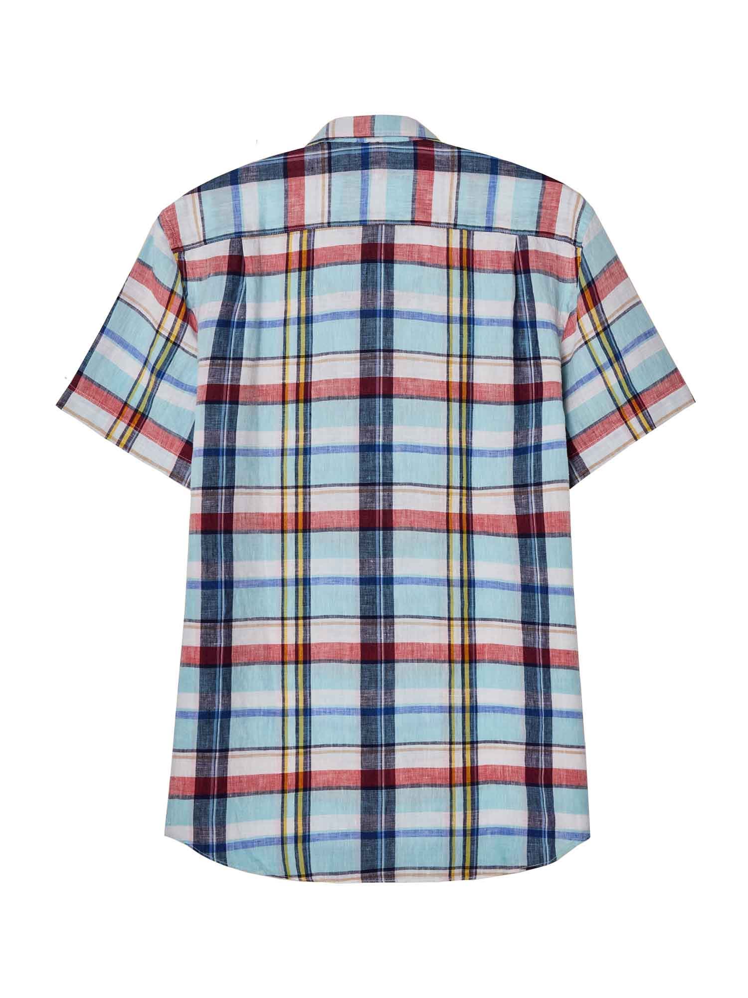 Morgan Plaid Linen Short Sleeve Shirt - image 2