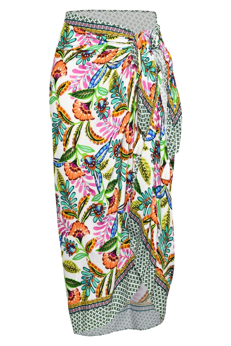 Jungle Cover-Up Pareo, Alternate, color, WHITE MULTI