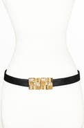 Raina Belts Square Gold Buckle Leather Belt