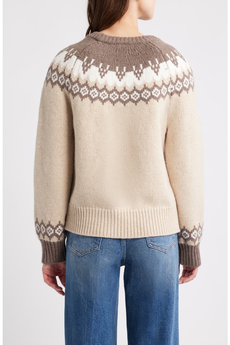 Beth Fair Isle Wool Sweater, Alternate, color, BEIGE MULTI