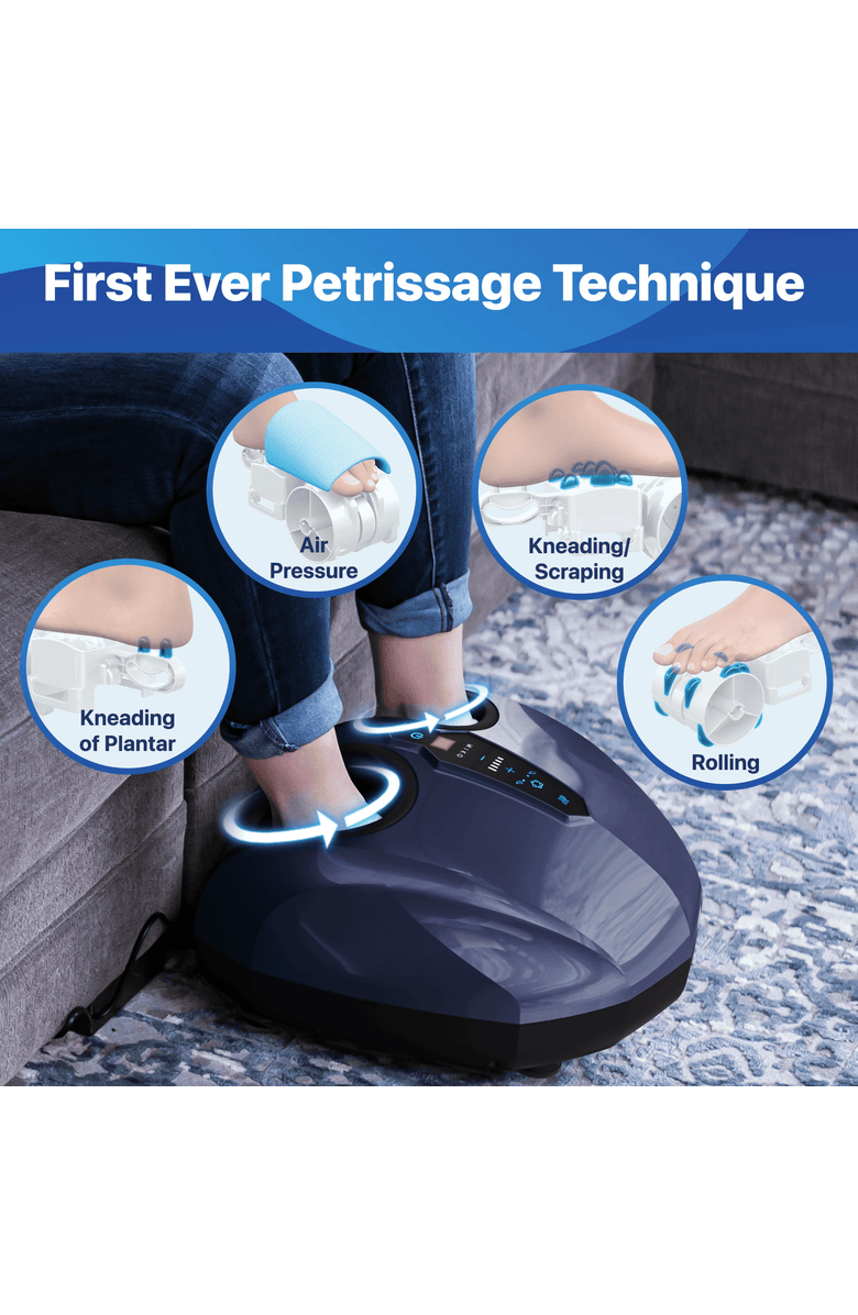 MIKO Shiatsu Foot Massager with Heat, LCD Display, Alternate, color, Charcoal