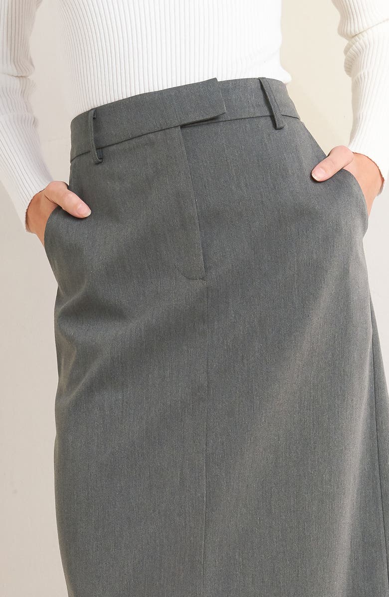 FREEMARKET Ankle Maxi Skirt, Alternate, color, Charcoal