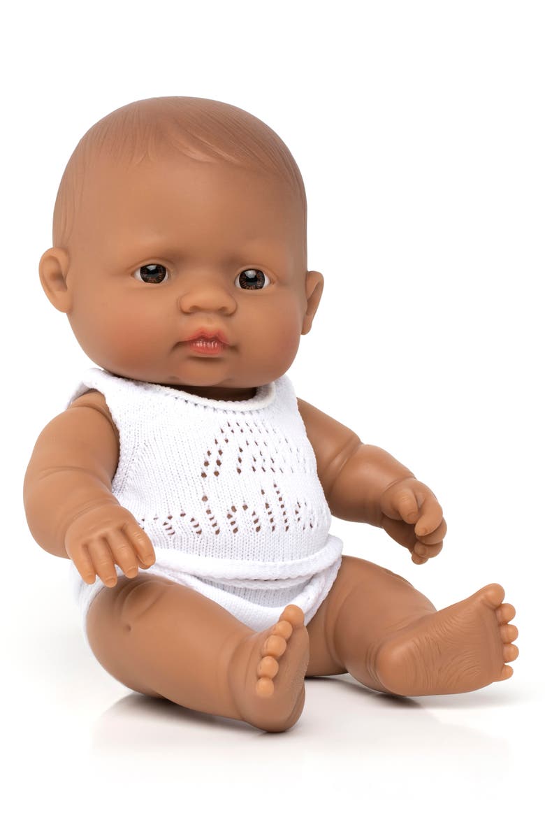 Miniland Hispanic Boy Newborn Baby Doll, Main, color,