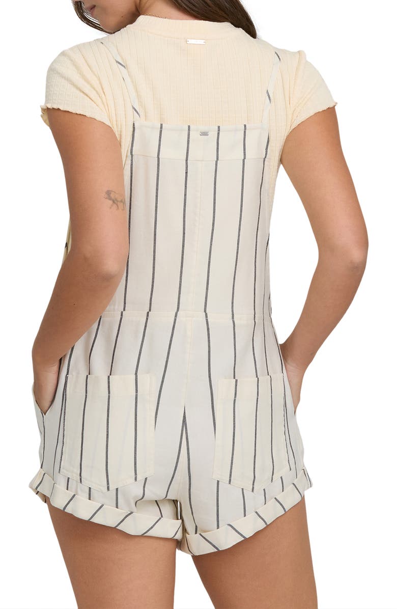 Billabong Wild Pursuit Stripe Shortalls, Alternate, color, White Cap