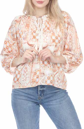 RAIN AND ROSE Floral Print Top