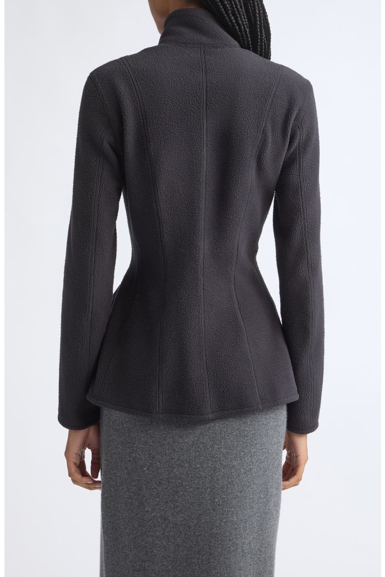 Shaped Victorian Fleece Jacket, Alternate, color, BLACK