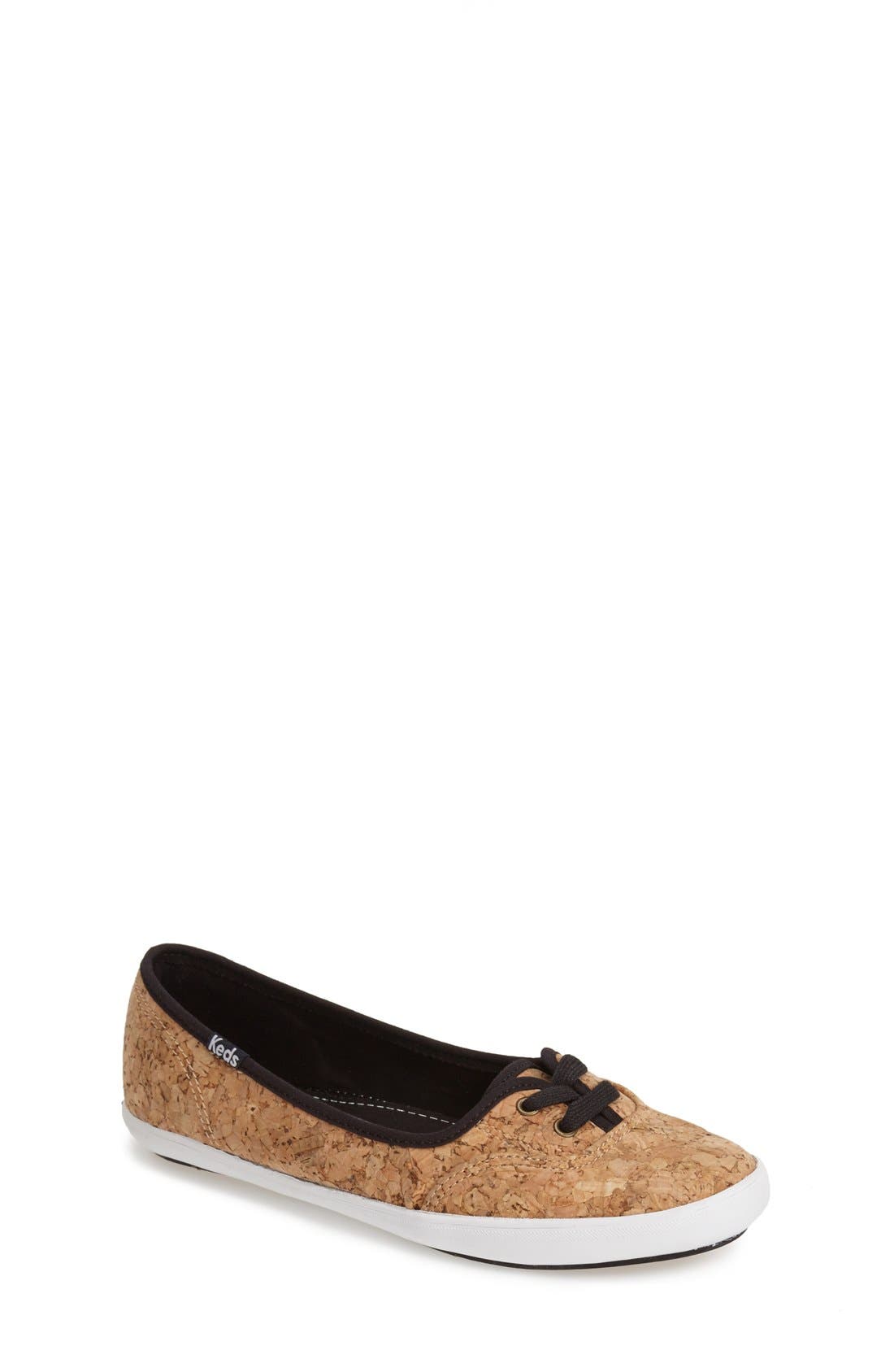 'Teacup' Cork Slip-On, Main, color, BLACK