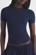 SKIMS Crop Cotton Blend T-Shirt