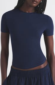 SKIMS Crop Cotton Blend T-Shirt