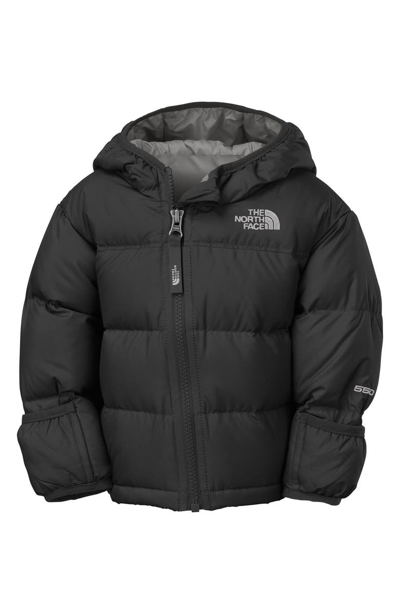 The North Face 'Nuptse' Hooded Down Jacket, Main, color, 