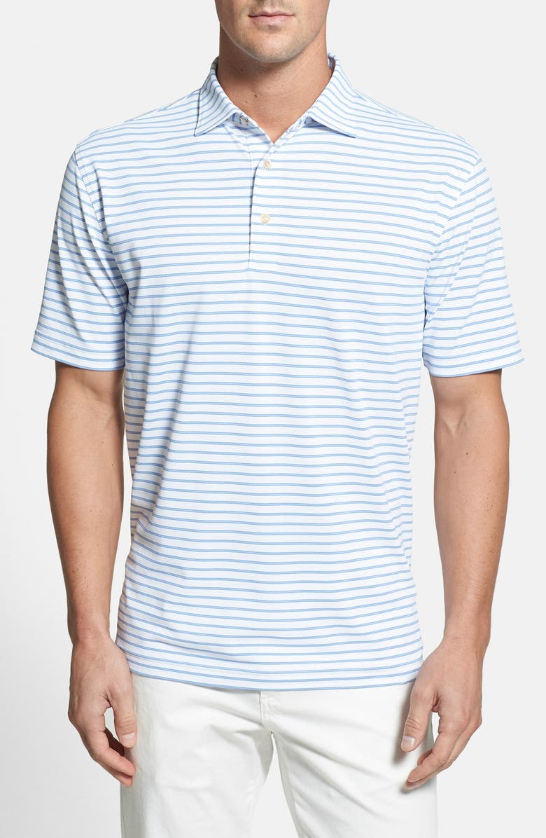 Peter Millar 'Mulligan' Stripe Moisture Wicking Stretch Polo, Main, color, 