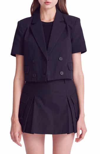 English Factory Short Sleeve Double Breasted Blazer