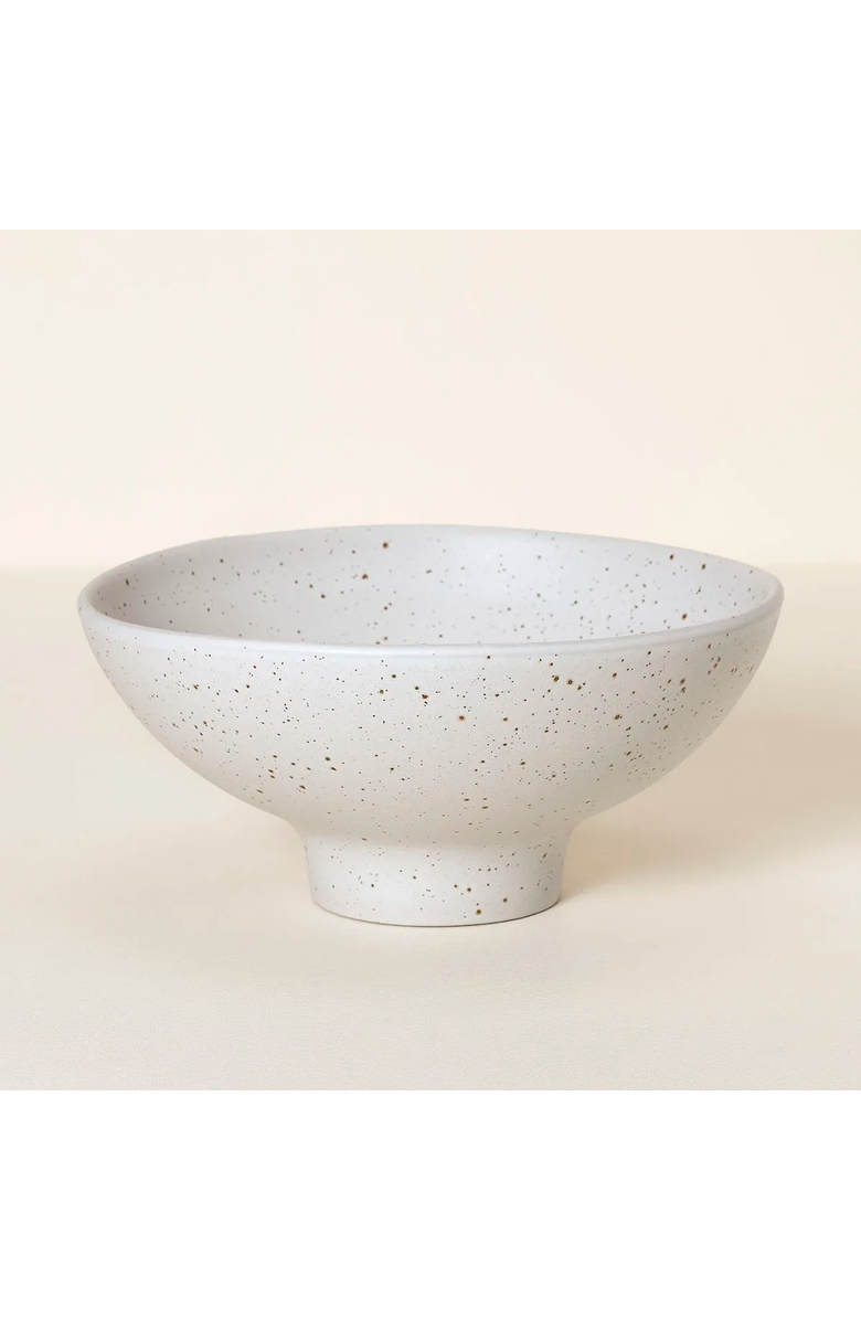 Uncommon Goods The Popcorn Bowl with Kernel Sifter, Alternate, color, Speckled White